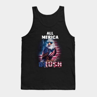 All Merica Brush Eagle USA 4th July Tank Top